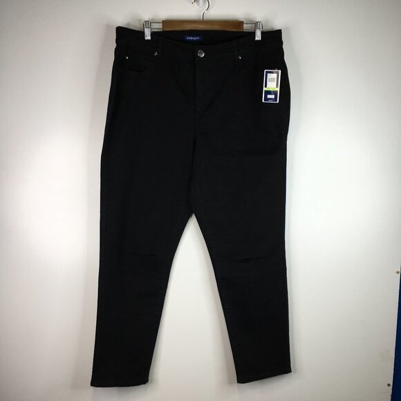 Bandolino Mandie Slim Slashed Knee Black Jeans Size 18S. NWT - Picture 2 of 15